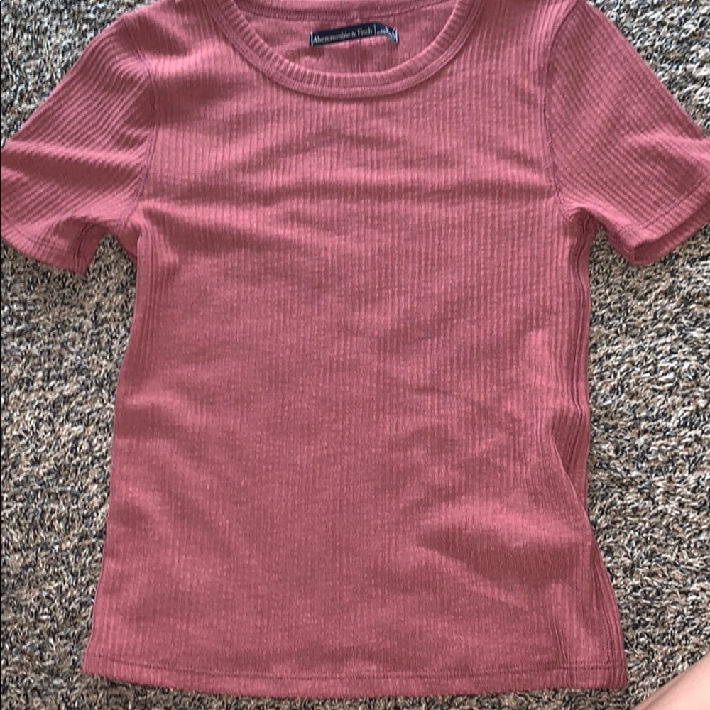 abercrombie and fitch maroon/mauve  top